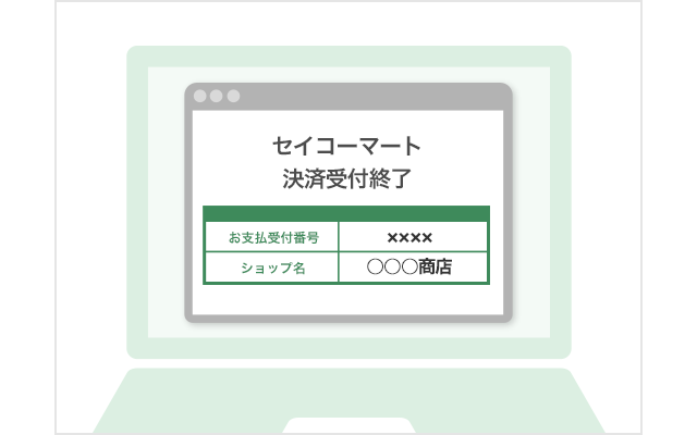 インターネットショッピングお支払受付番号
