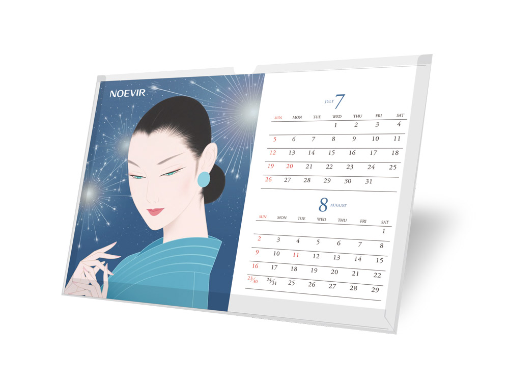 2026年　ノエビアオリジナル 卓上イラストカレンダー