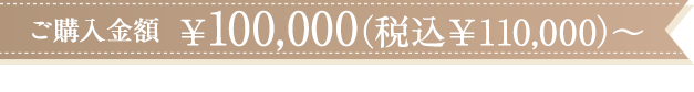 ご購入金額¥100,000(税込¥110,000)〜