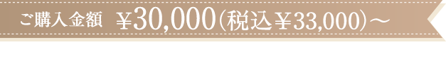 ご購入金額¥30,000(税込¥33,000)〜